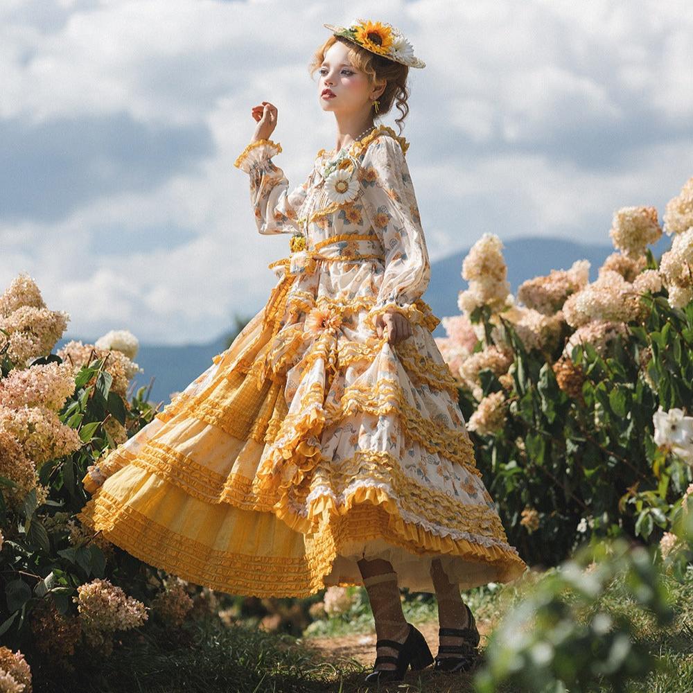 [Pre-order] Gardening Sunflower Luxury Dress