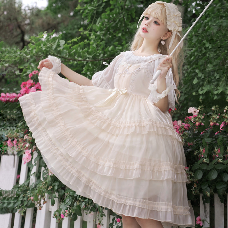 Maiden's Holiday Pearl Puff Jumper Skirt All 6 Colors