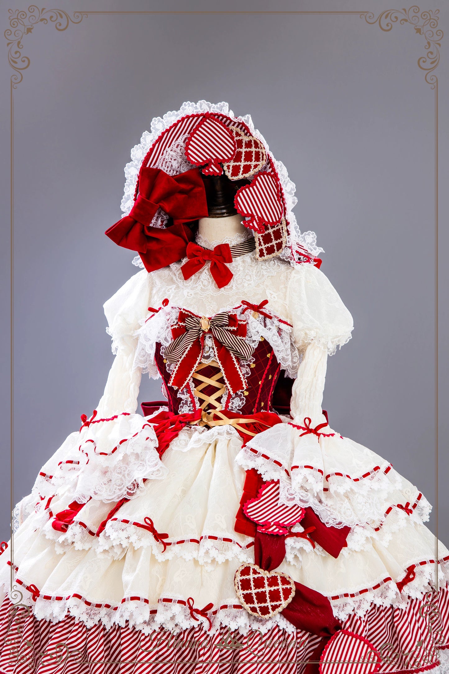 【新色・受注予約8/8まで】Dream Alice ラグジュアリーセットアップ／クイーンレッド／ショート丈