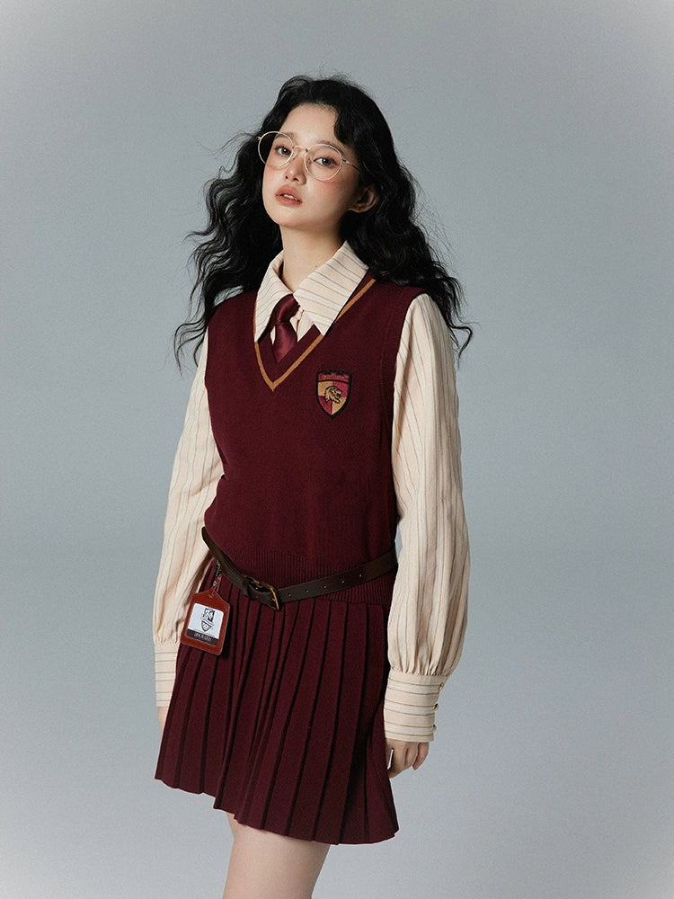 [Pre-order] Hogwarts School of Witchcraft and Wizardry V-neck knit jumper skirt