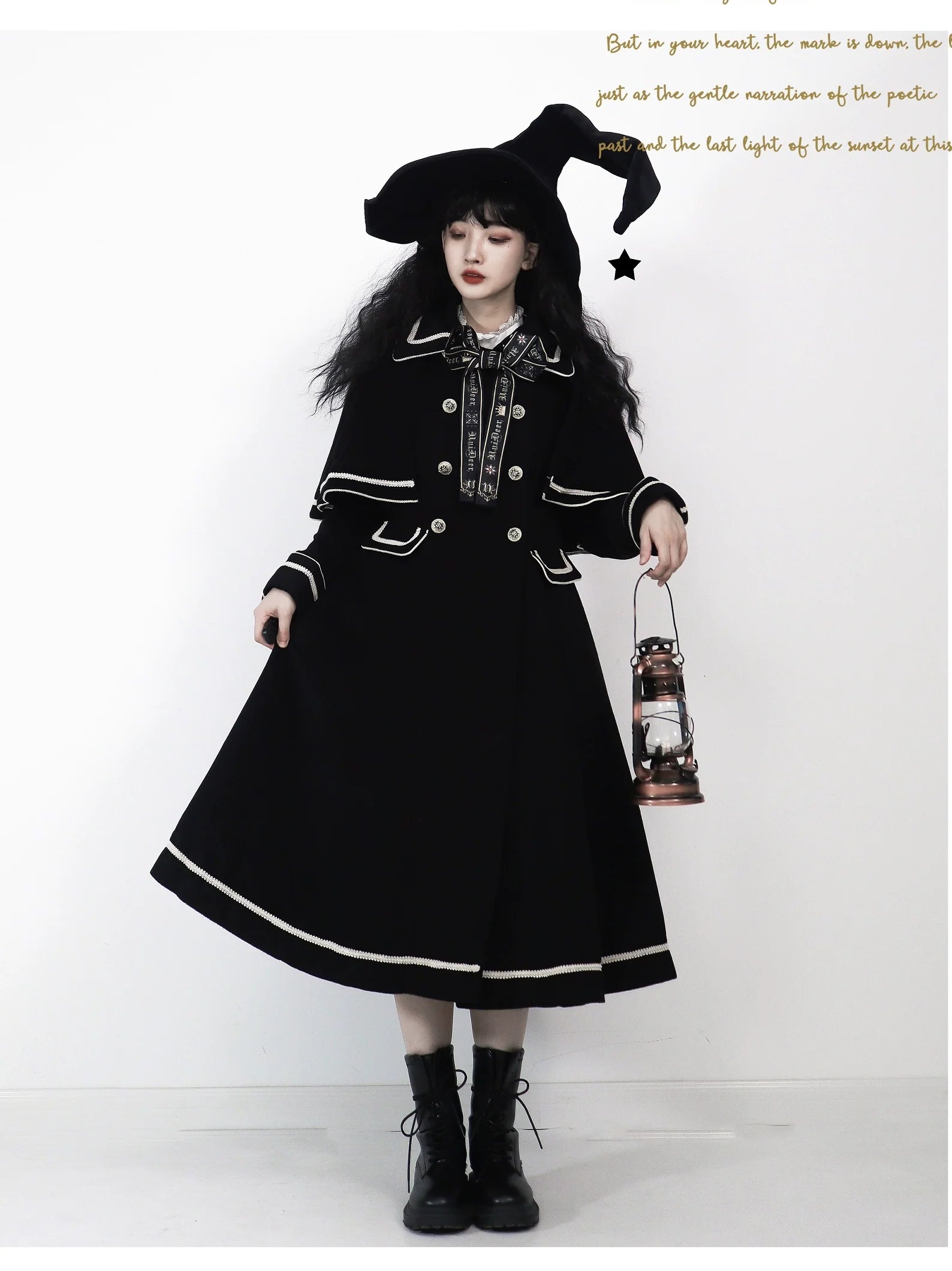 Galaxy Voyager Cape Coat with Ribbon