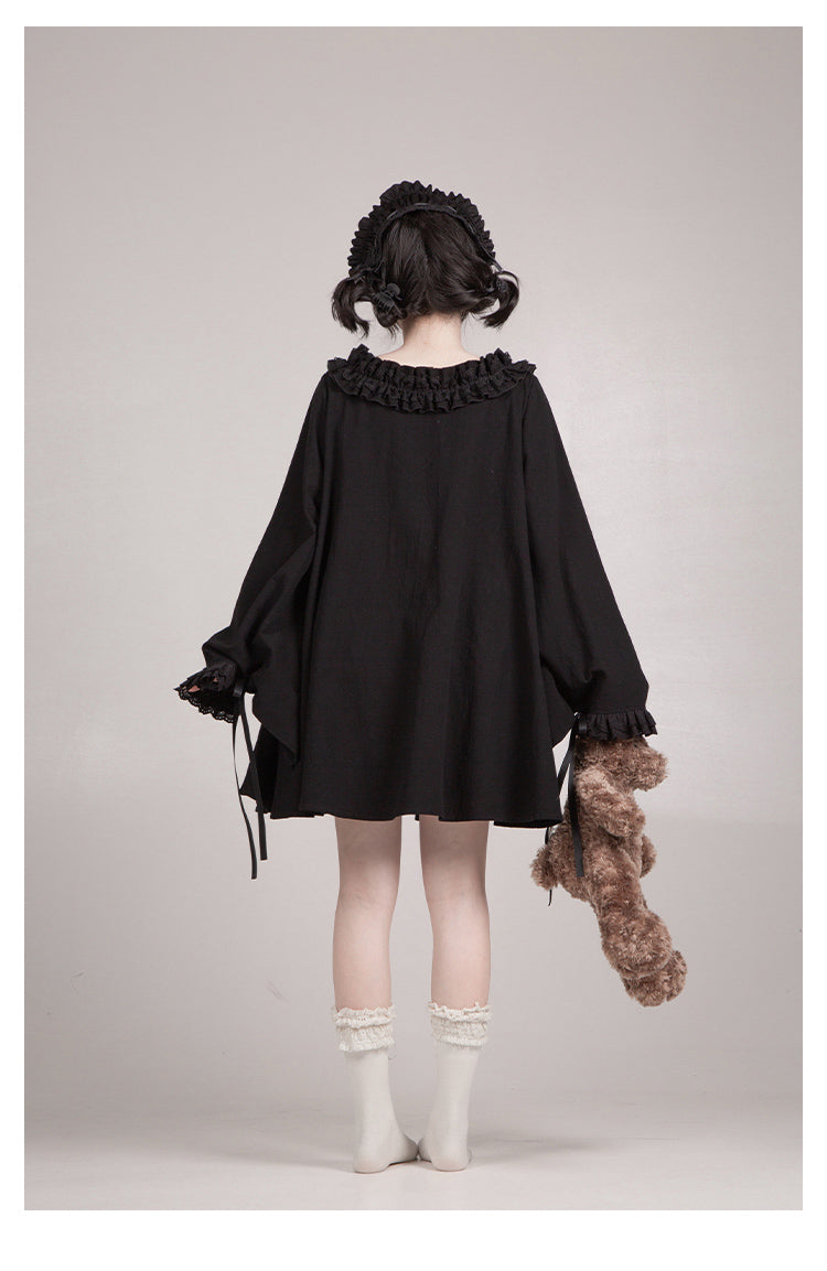 十六夜 和風メイドワンピースセット ショート丈