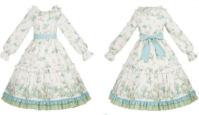 Nightingale Song プリントワンピース