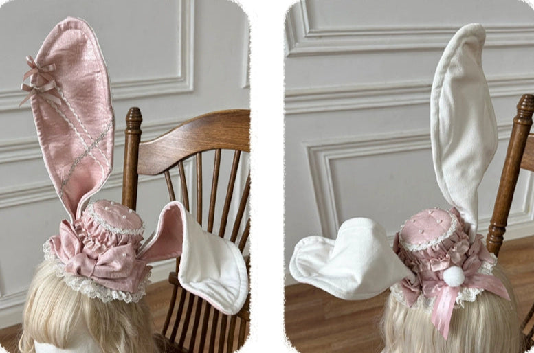 同時購入のみ【受注予約6/30まで】Brulee Bunny リボンタイ・うさ耳帽子