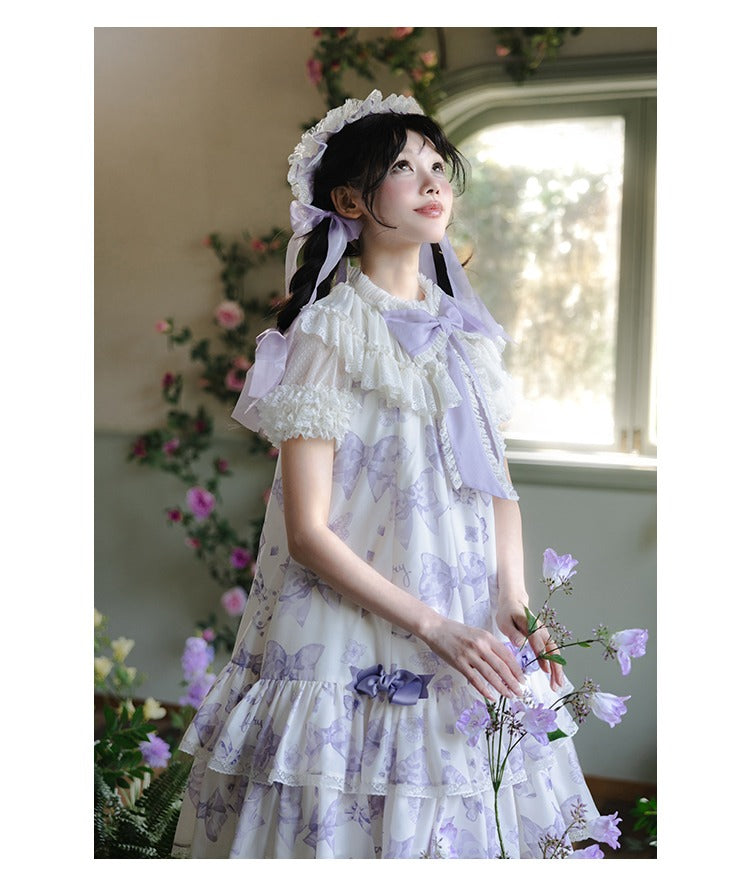 [Pre-orders available until 2/10] Ribbon Eternal Garden short tiered jumper skirt
