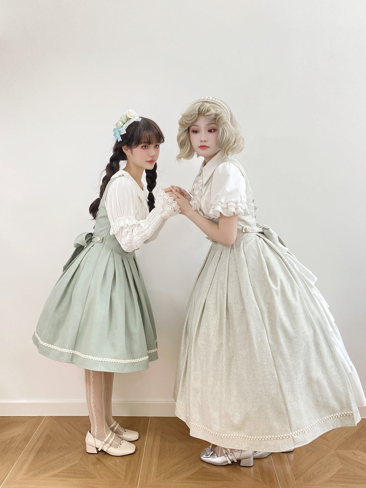 [Resale/Pre-orders available until 10/28] Bright Moon Corset Jumper Skirt, Plain Type [Light Green]