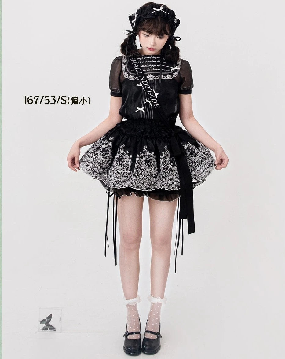 [Sales period ended] Fourteen-line poem Summer mini skirt with pannier