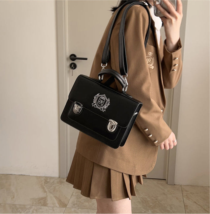 スクール風 ショルダーストラップ付3wayバッグ