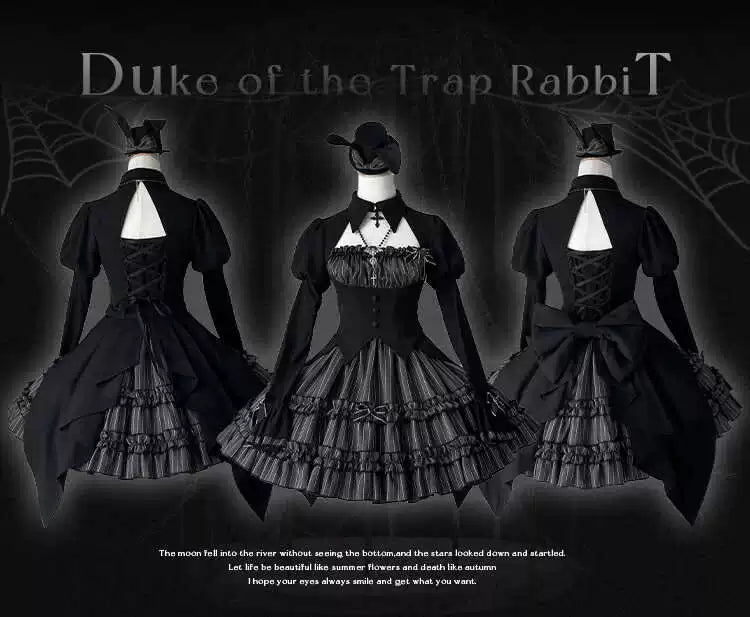 [Pre-orders available until 9/18] Duke of the Trap Rabbit Striped Dress