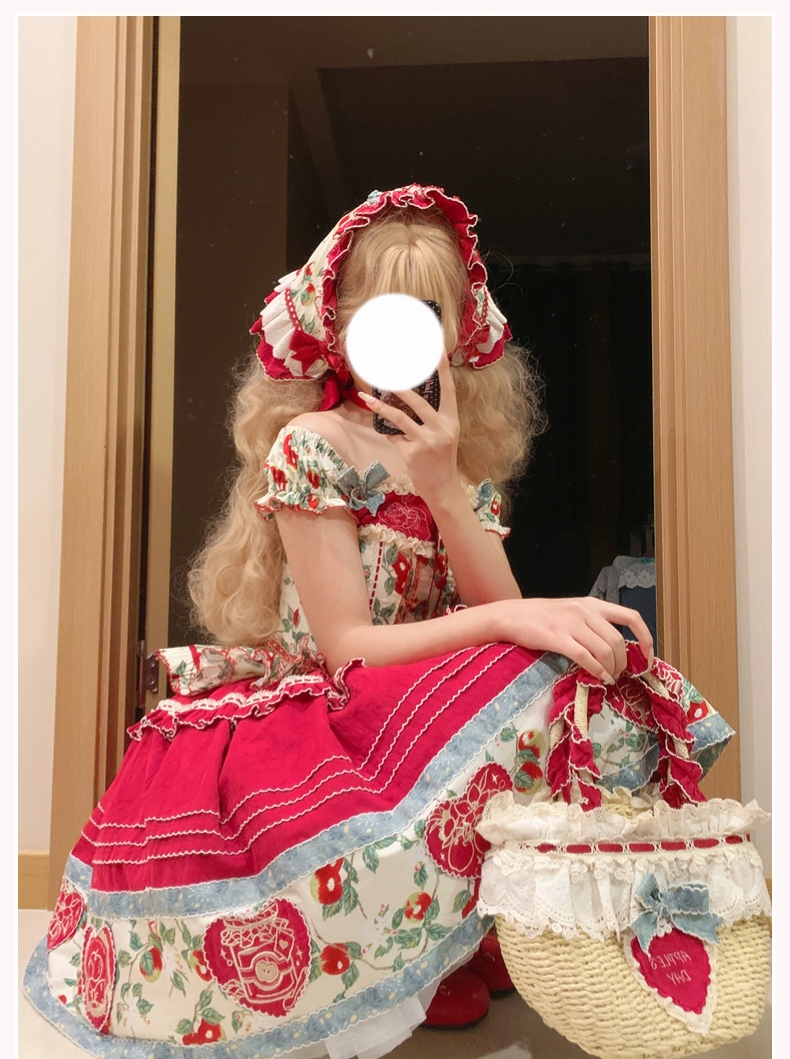 [Sale period ended] Apple Paradise tops and skirt set/short length