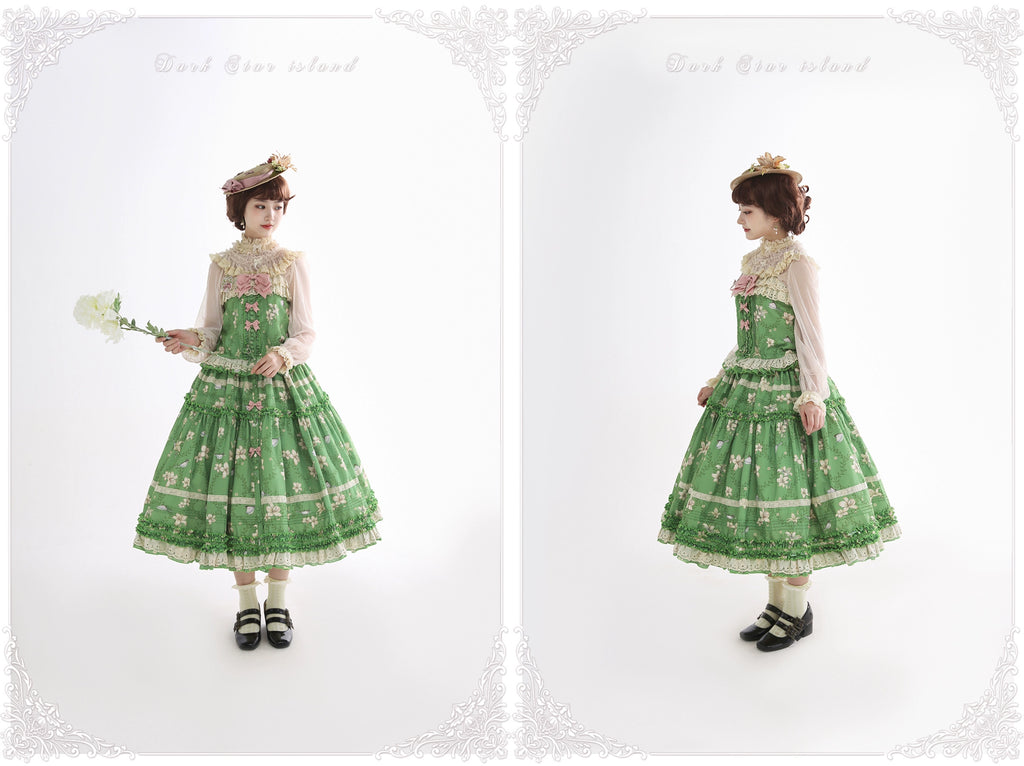 Lily and Wind Classical Print Skirt and Top