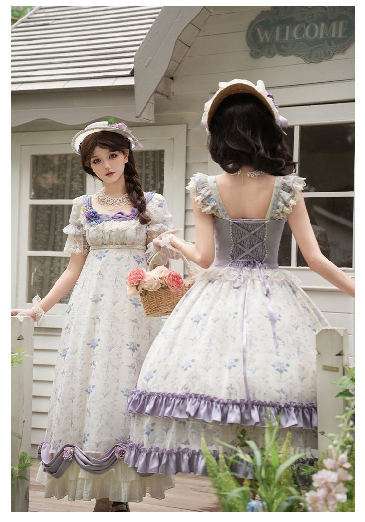【予約販売】Iris Bouquet 2段フリルジャンパースカートセット