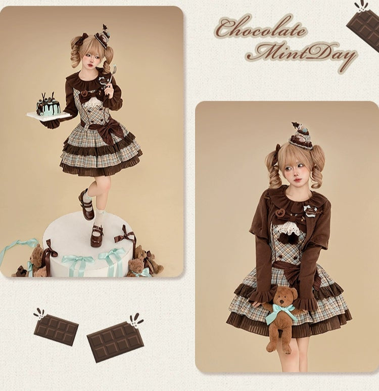 【受注予約7/28まで】Chocolate Mint Day ジャンパースカート