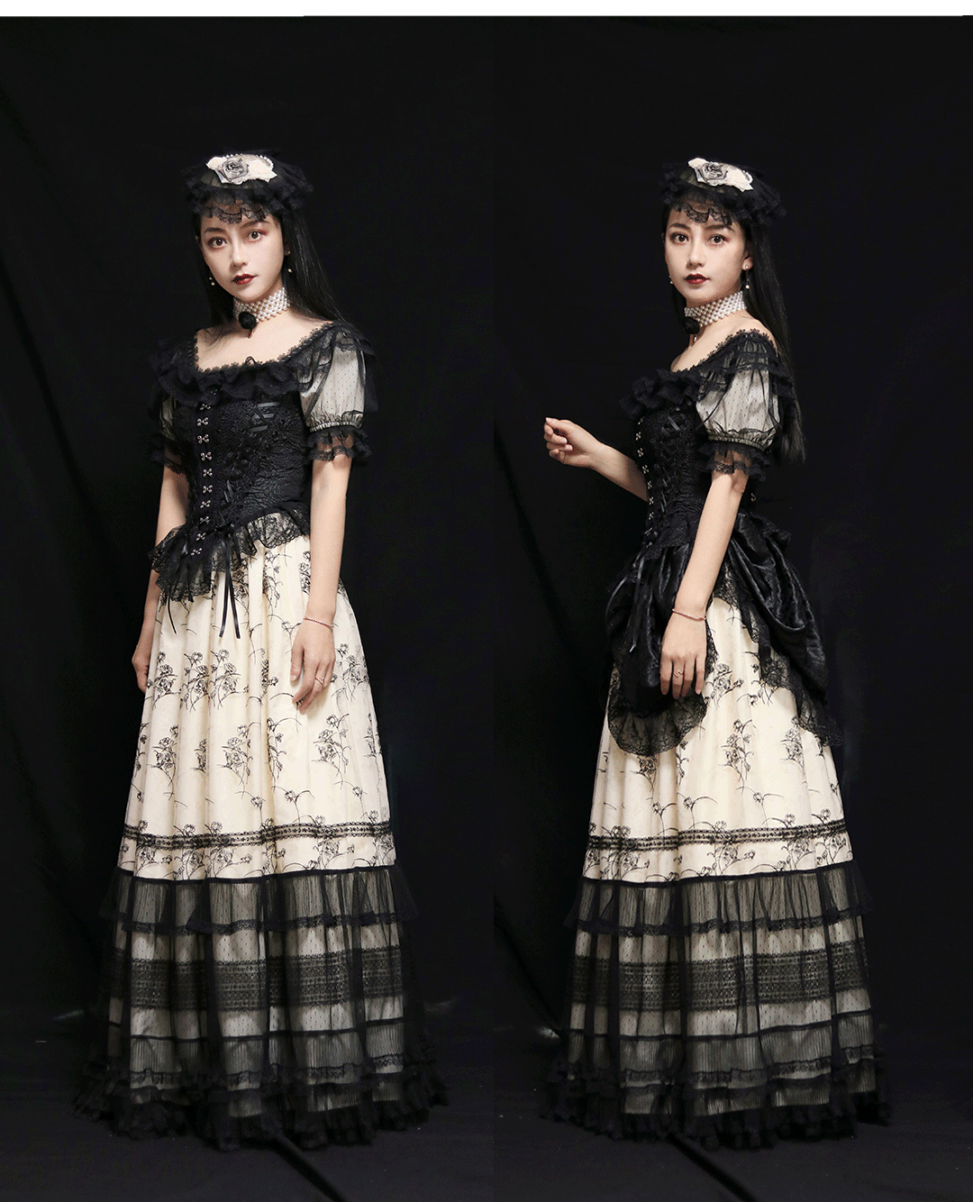 [Sales period ended] Withered Rose Elegant Long Dress