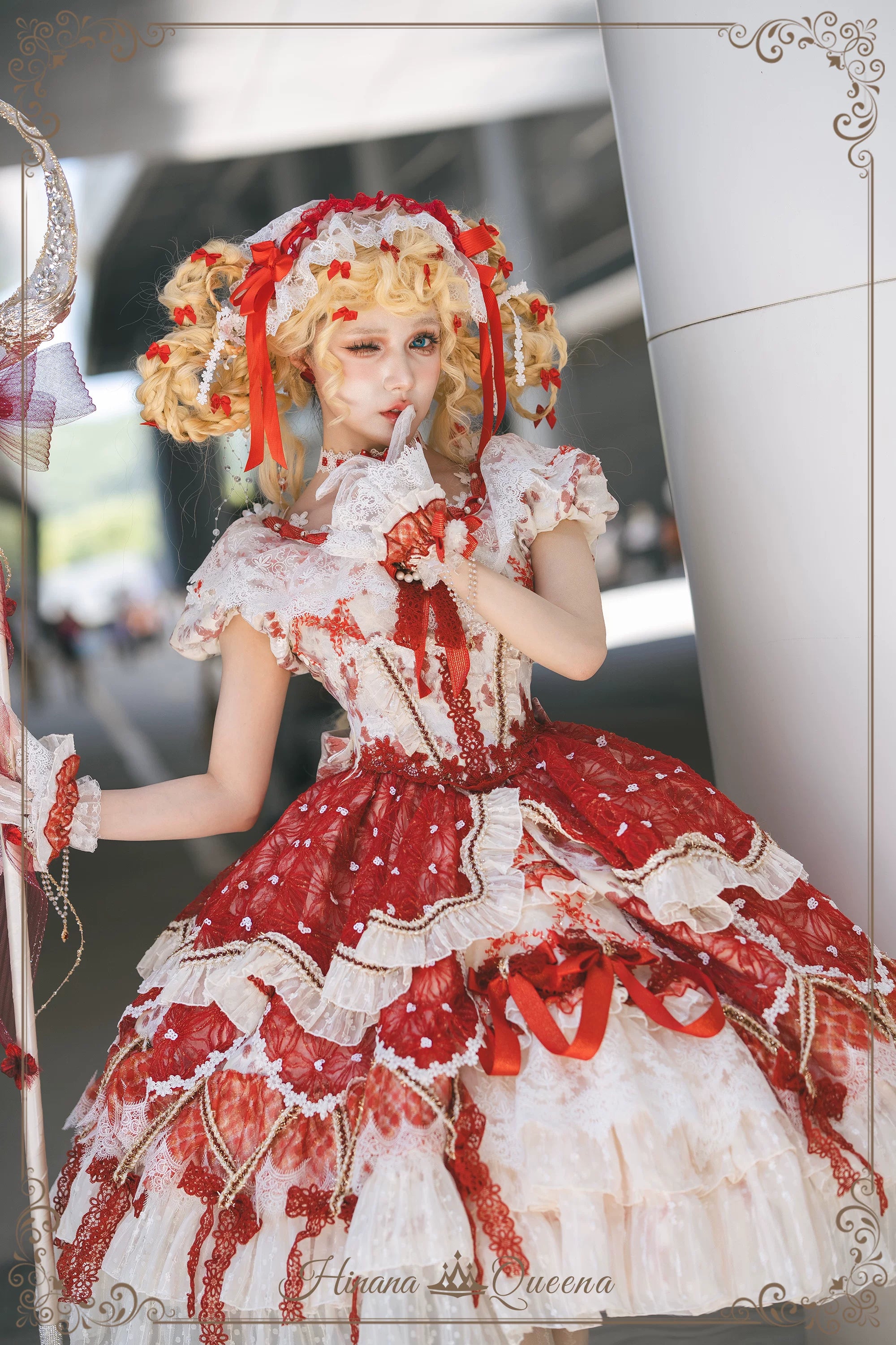 【受注予約9/16まで】Dream Magnifique プリンセスドレス・ショート丈・レッド