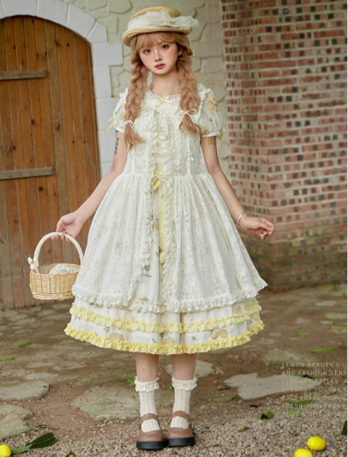 【受注予約7/16まで】Limone Town カントリー風ワンピース