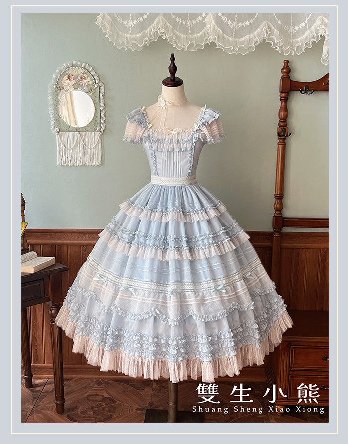 【受注予約4/28まで】Camellia Dream スクエアネックワンピース・ロング丈