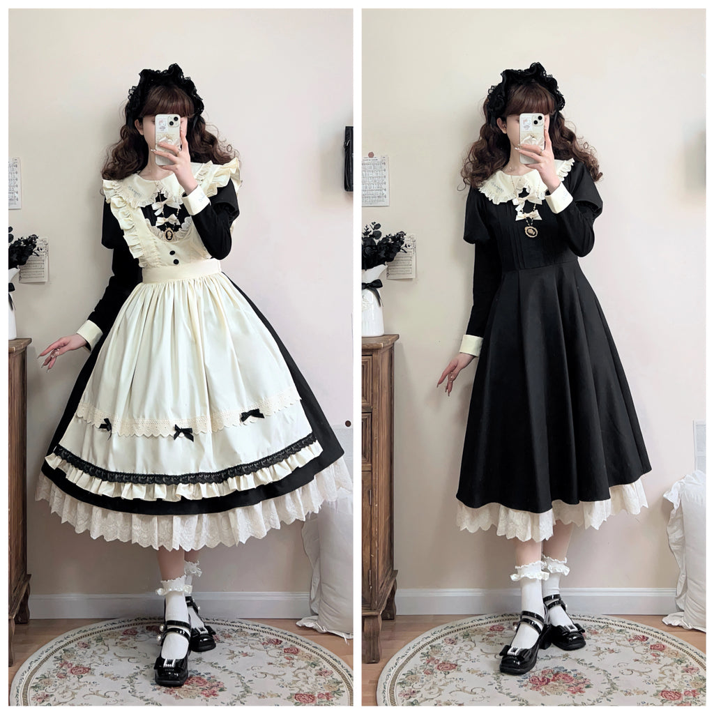 クラシカルメイド リボンのワンピース
