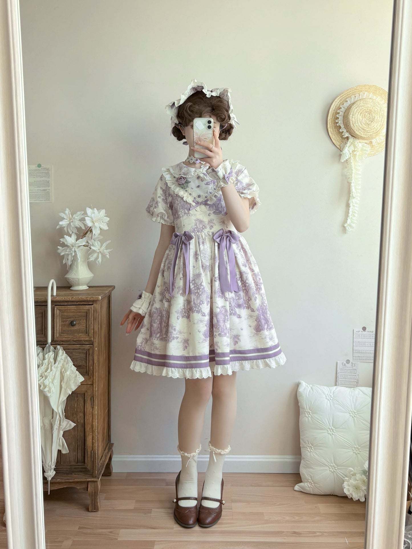 Grape Moonling 半袖ワンピース