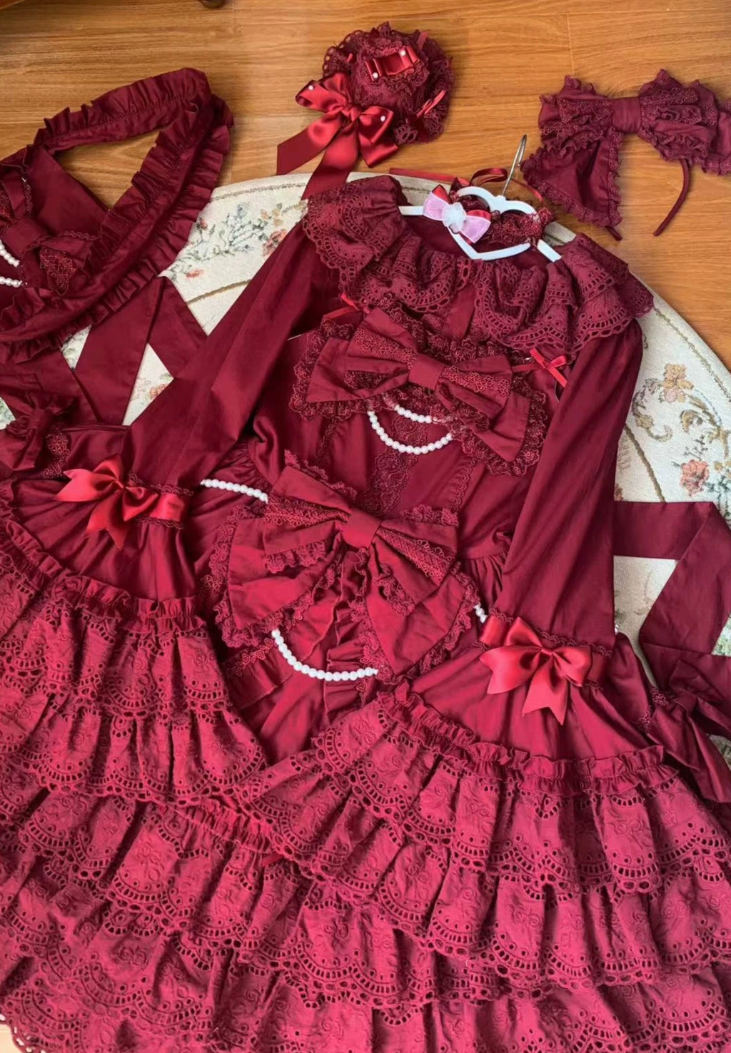 [Pre-orders available until 2/16] Pure Love Heart Language Ribbon and Lace Jumper Skirt