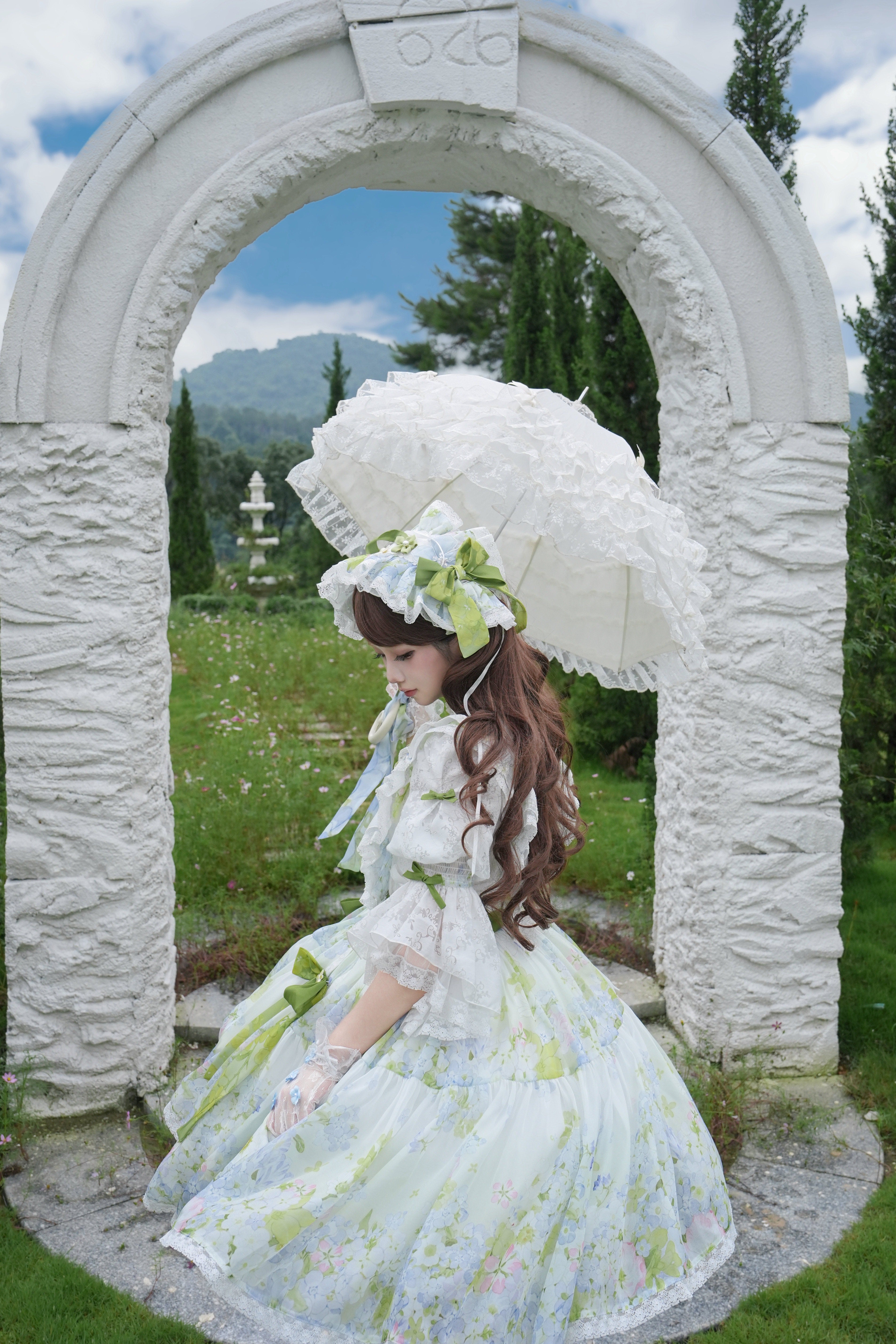【受注予約6/17まで】風に揺れる紫陽花 ワンピース