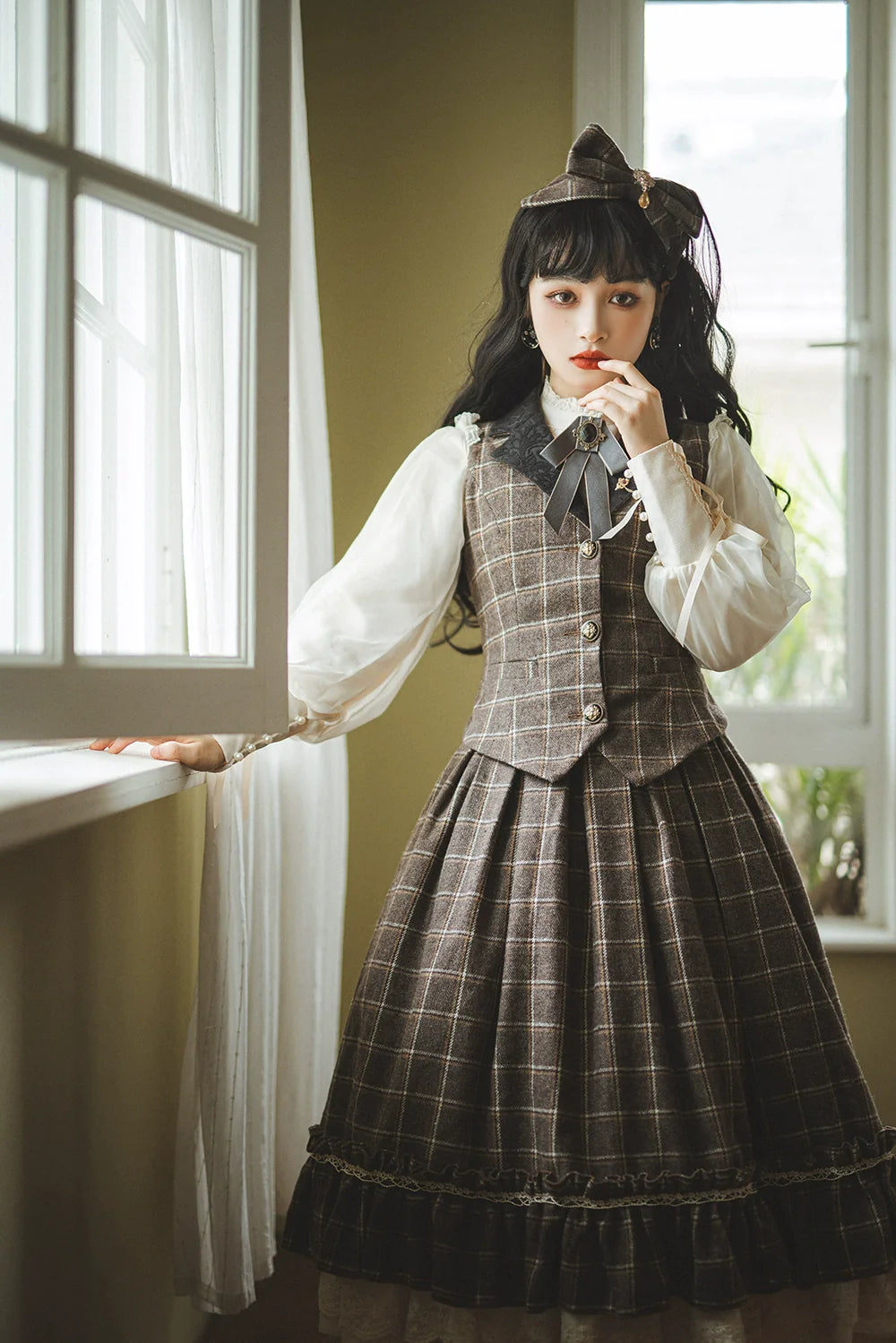 [Pre-order] British Classical Lolita Warm Check Vest