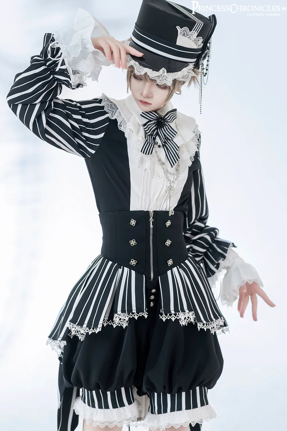 [Pre-order] Marvelous Trick Prince-style Striped Blouse