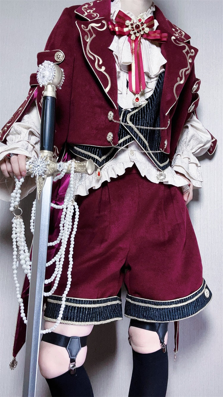 【予約販売】Red Wine 皇子系ショートパンツ3点セット