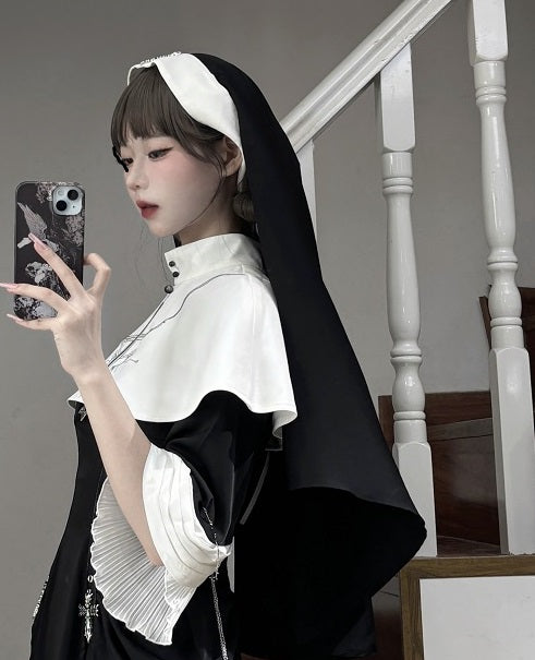 シスター風マーメイドワンピース 単品＆フルセット