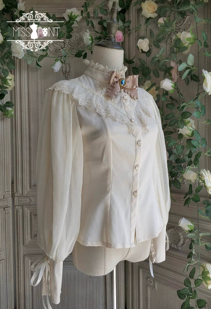 [Pre-order] British Classical Lolita Stand Collar Blouse [Buy together for 20% off]