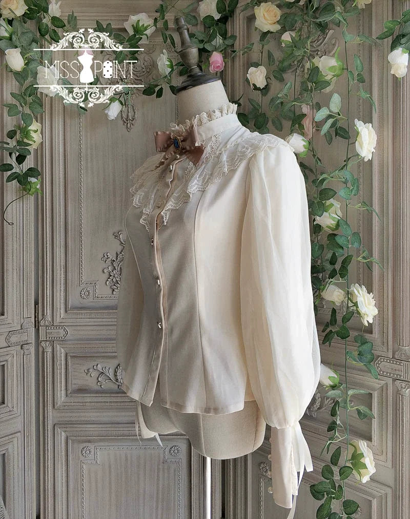 [Pre-order] British Classical Lolita Stand Collar Blouse [Buy together for 20% off]