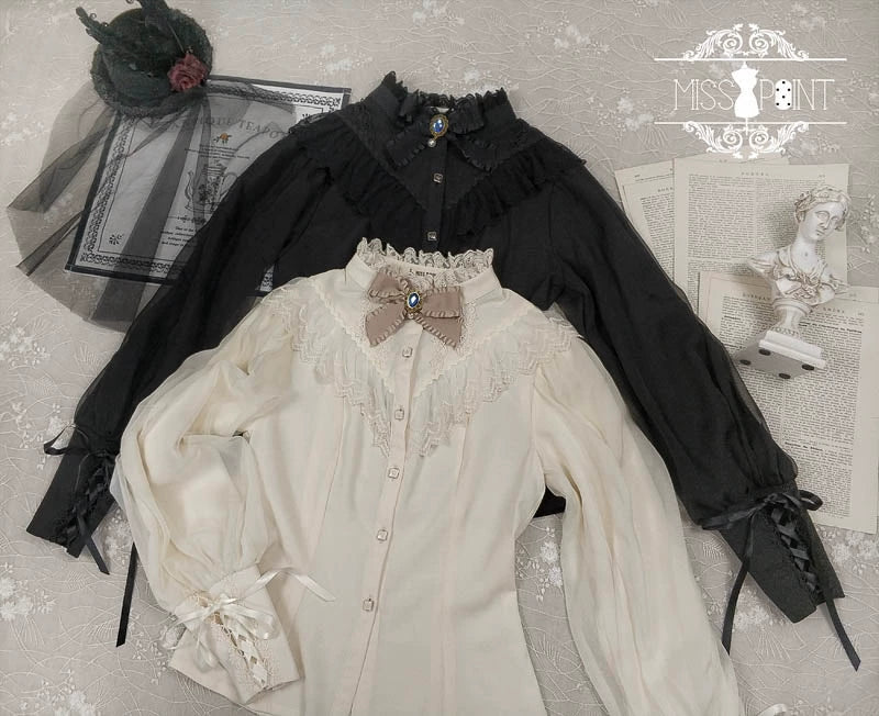 [Pre-order] British Classical Lolita Stand Collar Blouse [Buy together for 20% off]