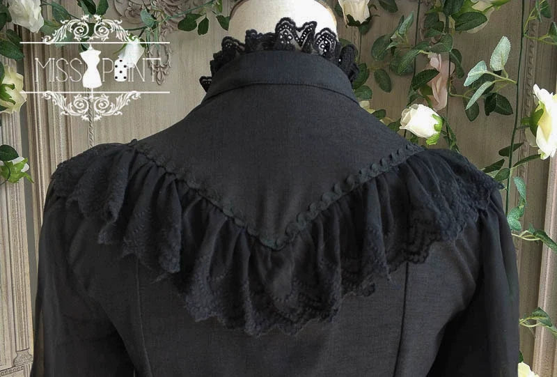 [Pre-order] British Classical Lolita Stand Collar Blouse [Buy together for 20% off]