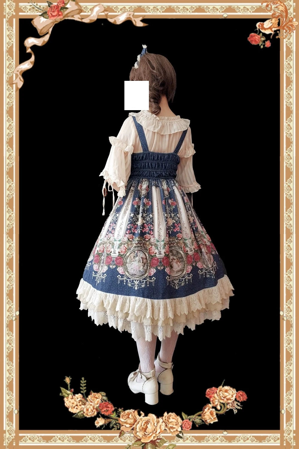 Royal Mural Color Rose Jumper Skirt