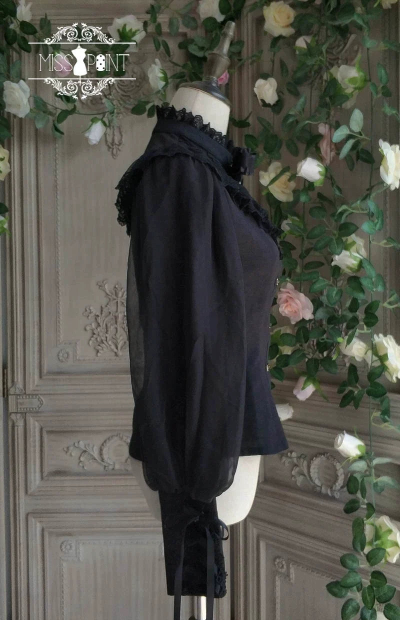 [Pre-order] British Classical Lolita Stand Collar Blouse [Buy together for 20% off]