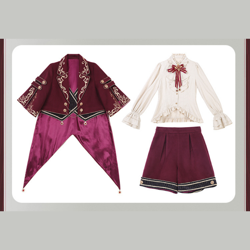 【予約販売】Red Wine 皇子系ショートパンツ3点セット