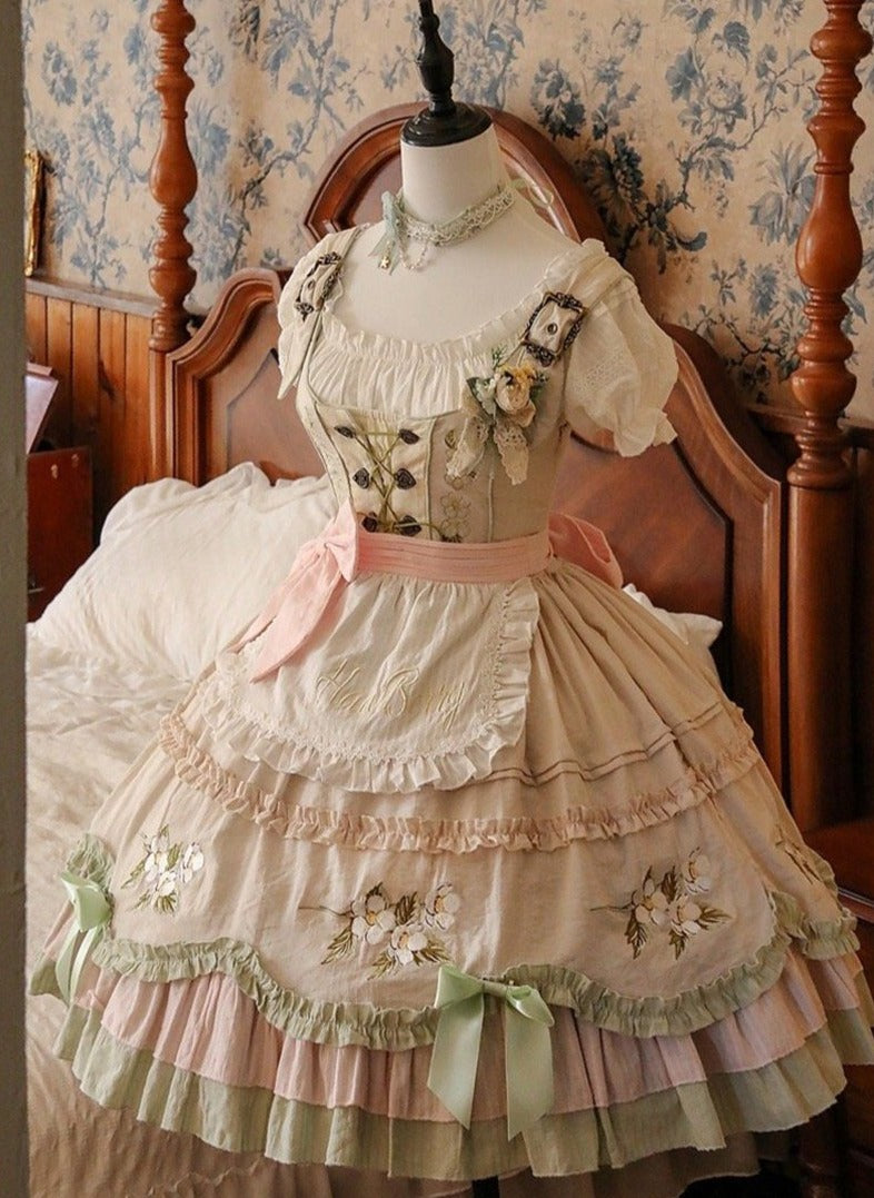 Floral Bavarian pastel jumper skirt full set