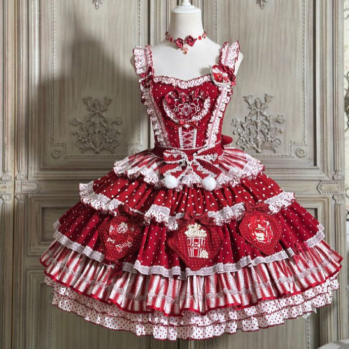 【受注予約5/28まで】Melty Dessert レースとリボンのジャンパースカート