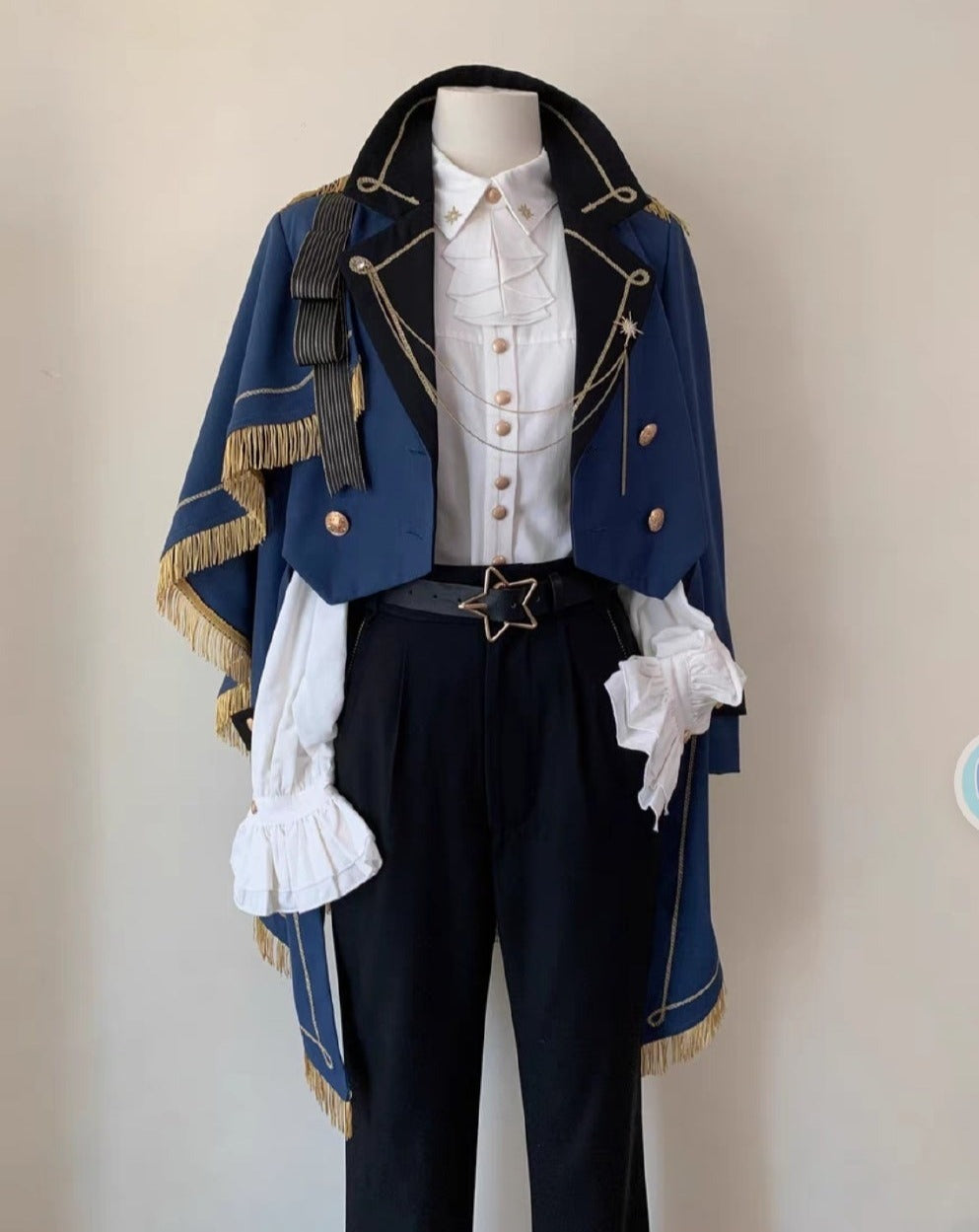 [Sale period has ended] Hoshimezuya Prince style blouse with frilled tie