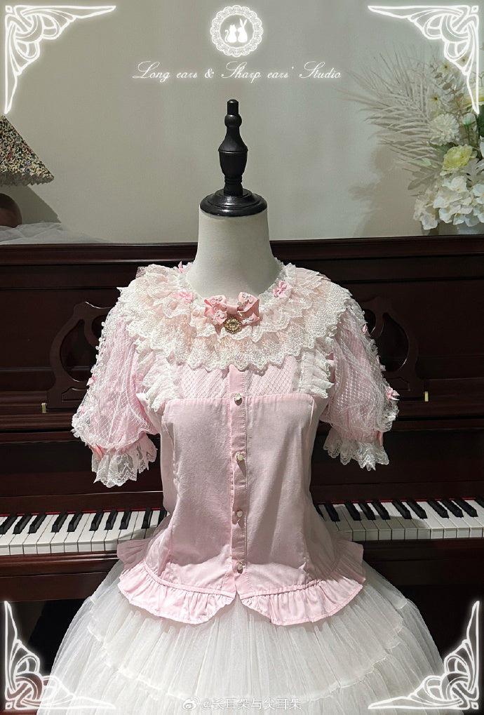 【受注予約4/28まで】Gloria in the Morning Mist 半袖ブラウス