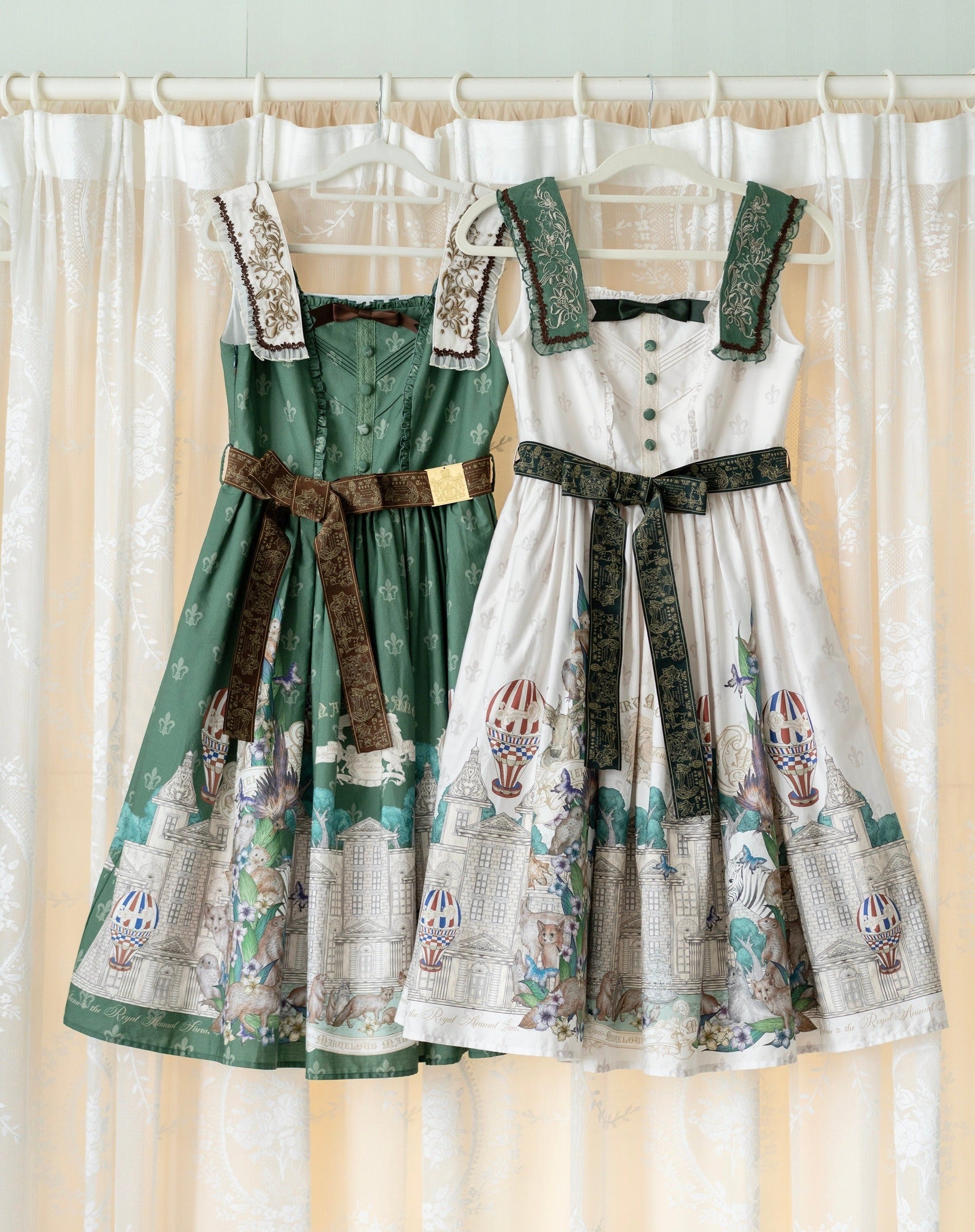 【受注予約6/17まで】The Marvelous Manor 刺繍襟ジャンパースカート
