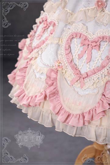 [Pre-orders available until 2/12] Antique Cake Heart Lolita Dress - Pastel Blue