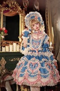 【受注予約2/12まで】Antique Cake ハートのロリィタドレス・ブルー