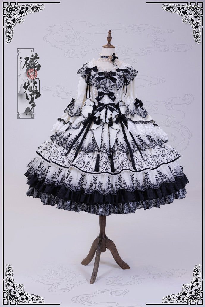 【受注予約8/27まで】Cizhou Ware Black ラグジュアリードレス・ロング丈