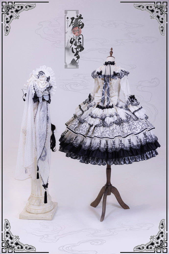 【受注予約8/27まで】Cizhou Ware Black ラグジュアリードレス・ロング丈