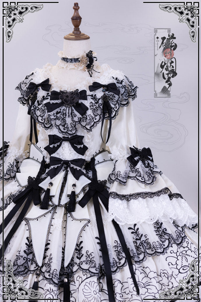 【受注予約8/27まで】Cizhou Ware Black ラグジュアリードレス・ロング丈