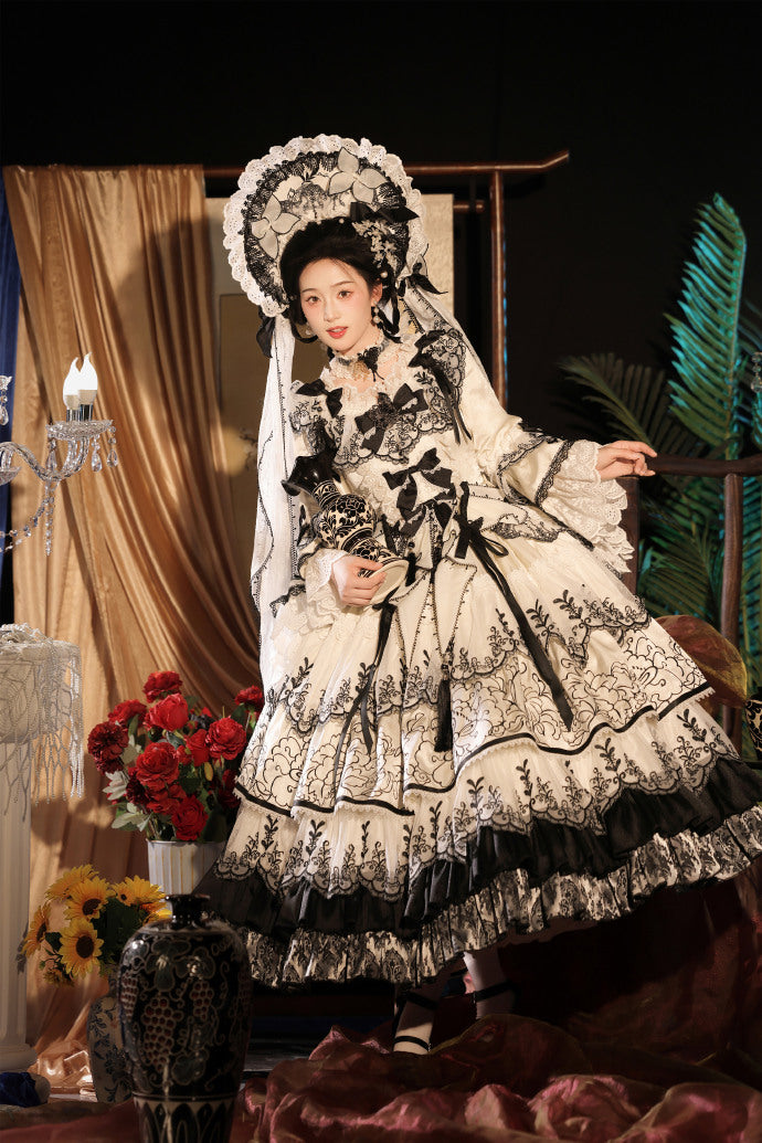 【受注予約8/27まで】Cizhou Ware Black ラグジュアリードレス・ロング丈