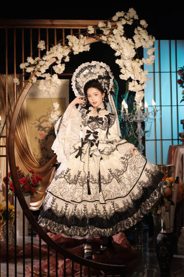 【受注予約8/27まで】Cizhou Ware Black ラグジュアリードレス・ロング丈