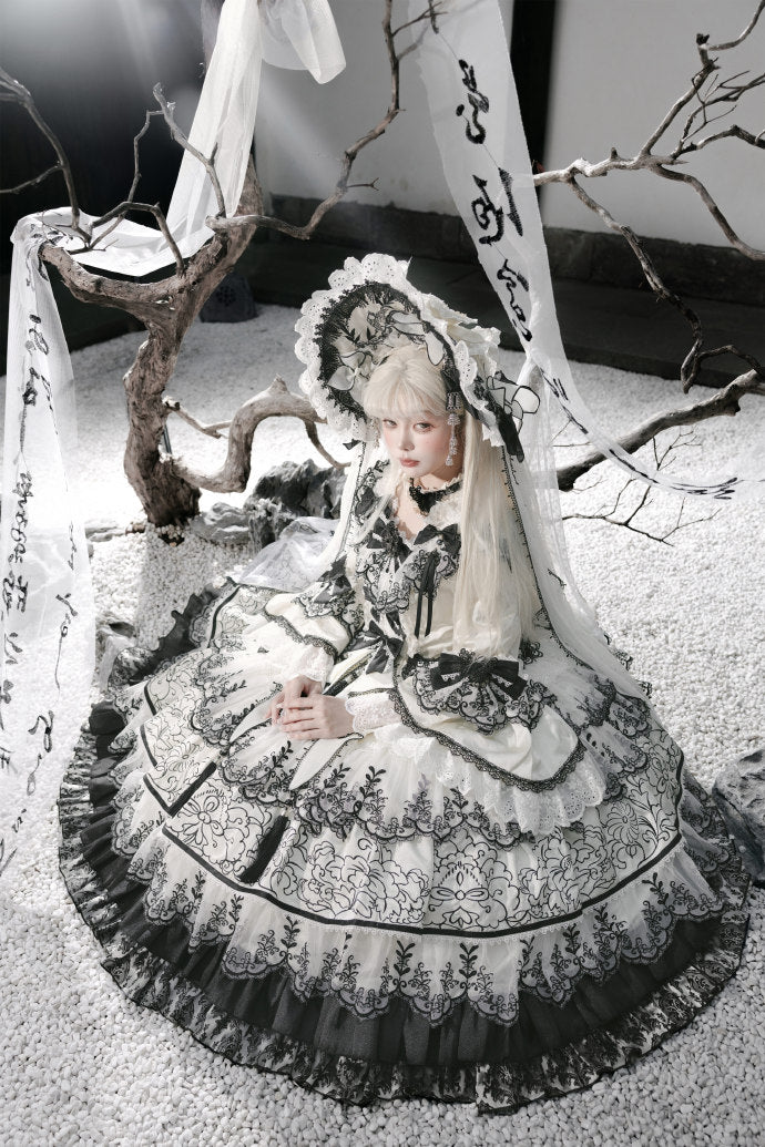 【受注予約8/27まで】Cizhou Ware Black ラグジュアリードレス・ロング丈