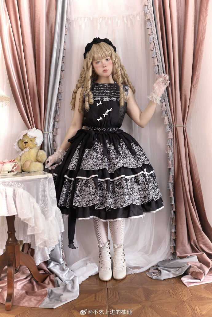 Fourteen-line Summer 4-tier skirt
